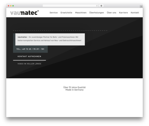 Divi WordPress website theme - vaumatec.de