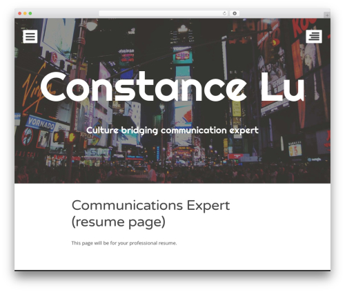 Eighties WordPress theme - constancelu.com
