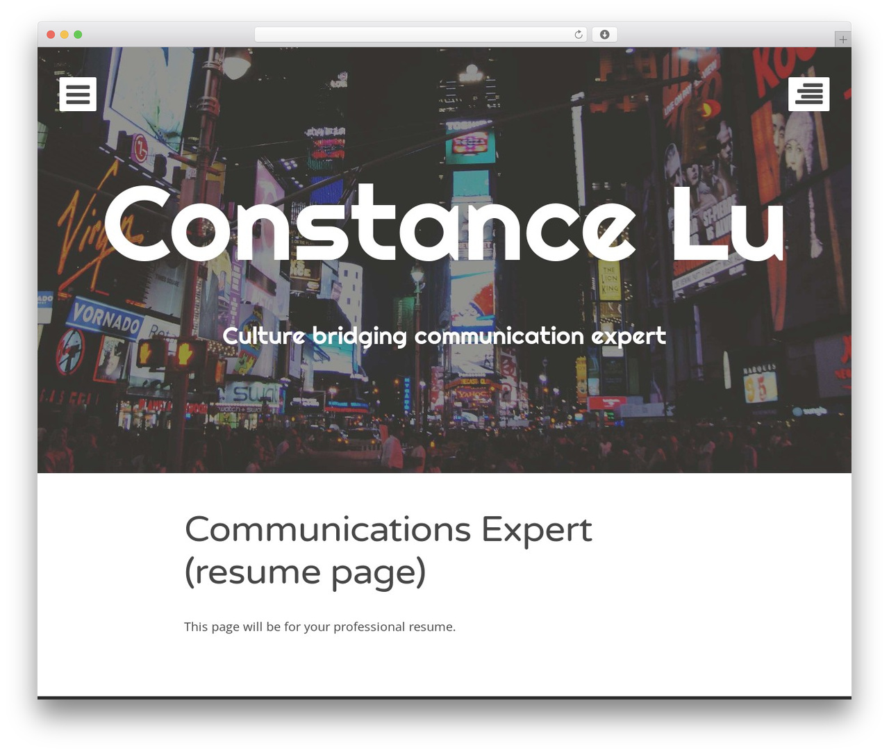 Eighties WordPress theme - constancelu.com