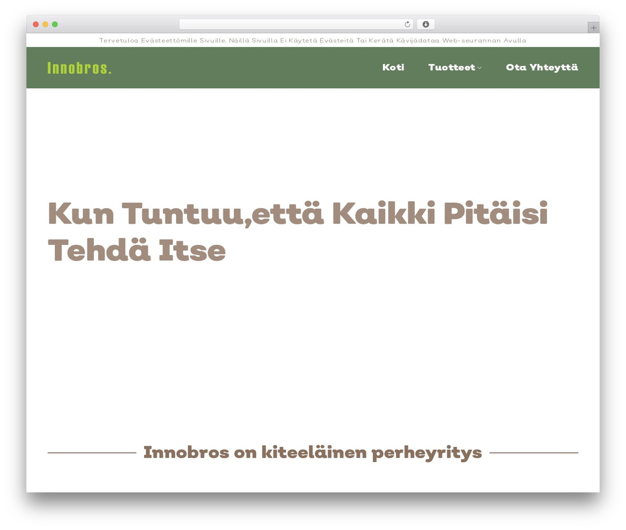 Flatsome WordPress theme design - innobros.fi
