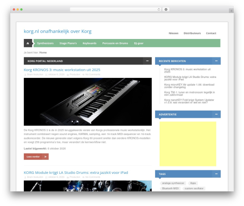 Galaxy best WordPress theme - korg.nl