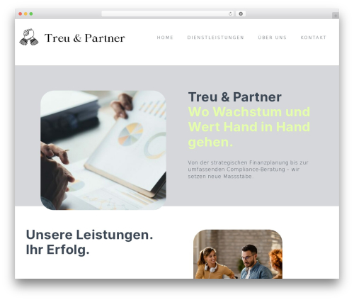 Animate on scroll WordPress plugin - treu-partner.ch