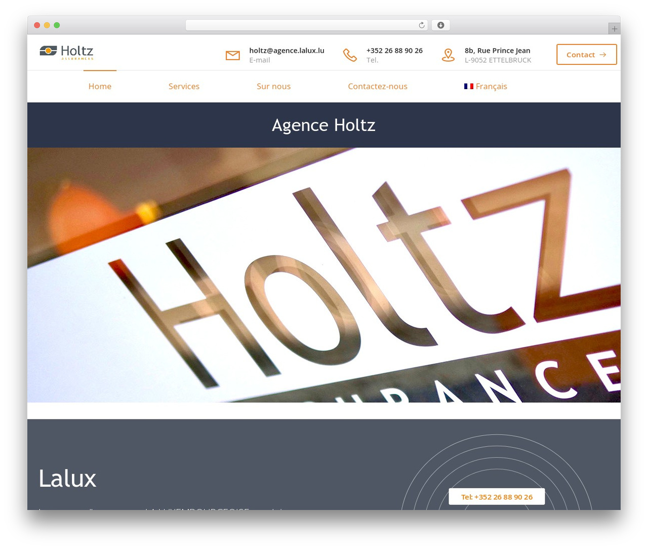 Insuranced theme WordPress - agenceholtz.lu