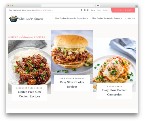 Kadence free WP theme - slowcookergourmet.net