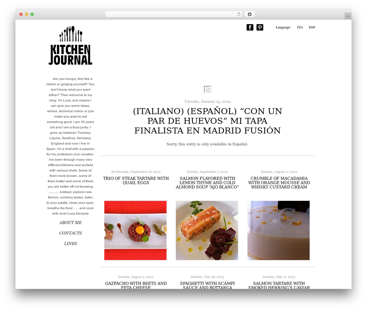 Kitchen Journal theme WordPress - kitchenjournal.it/?lang=en