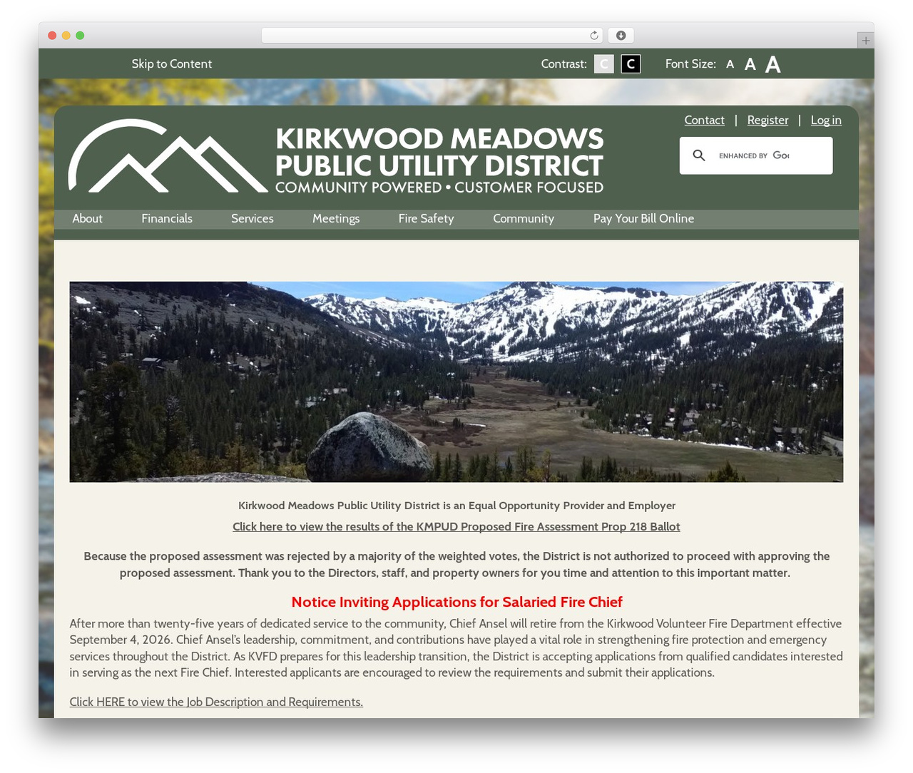 KMPUD WordPress theme - kmpud.com