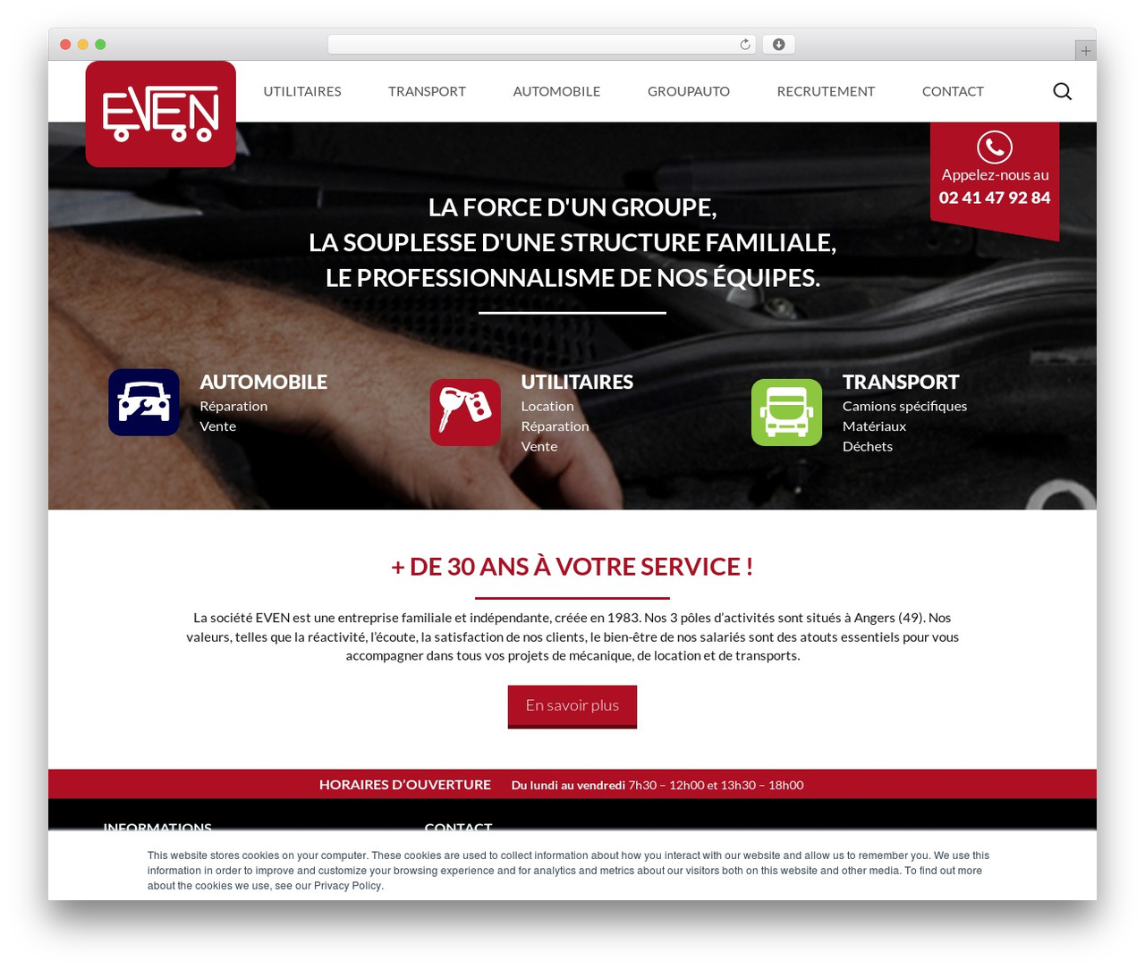 Master Thème WordPress theme - even-49.fr