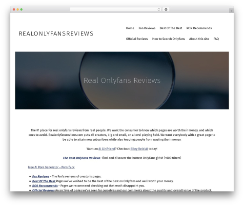 NanoSpace WP theme - realonlyfansreviews.com