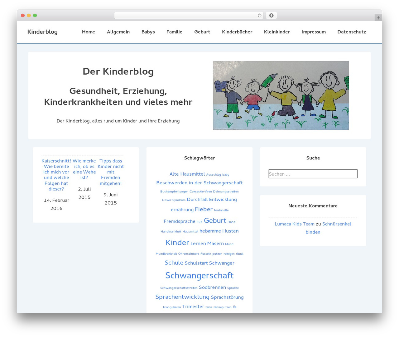 Responsive free WP theme - kinderblog.info