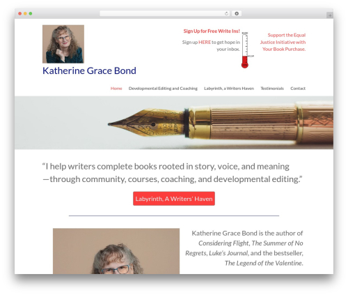 Spacious best free WordPress theme - katherinegracebond.com