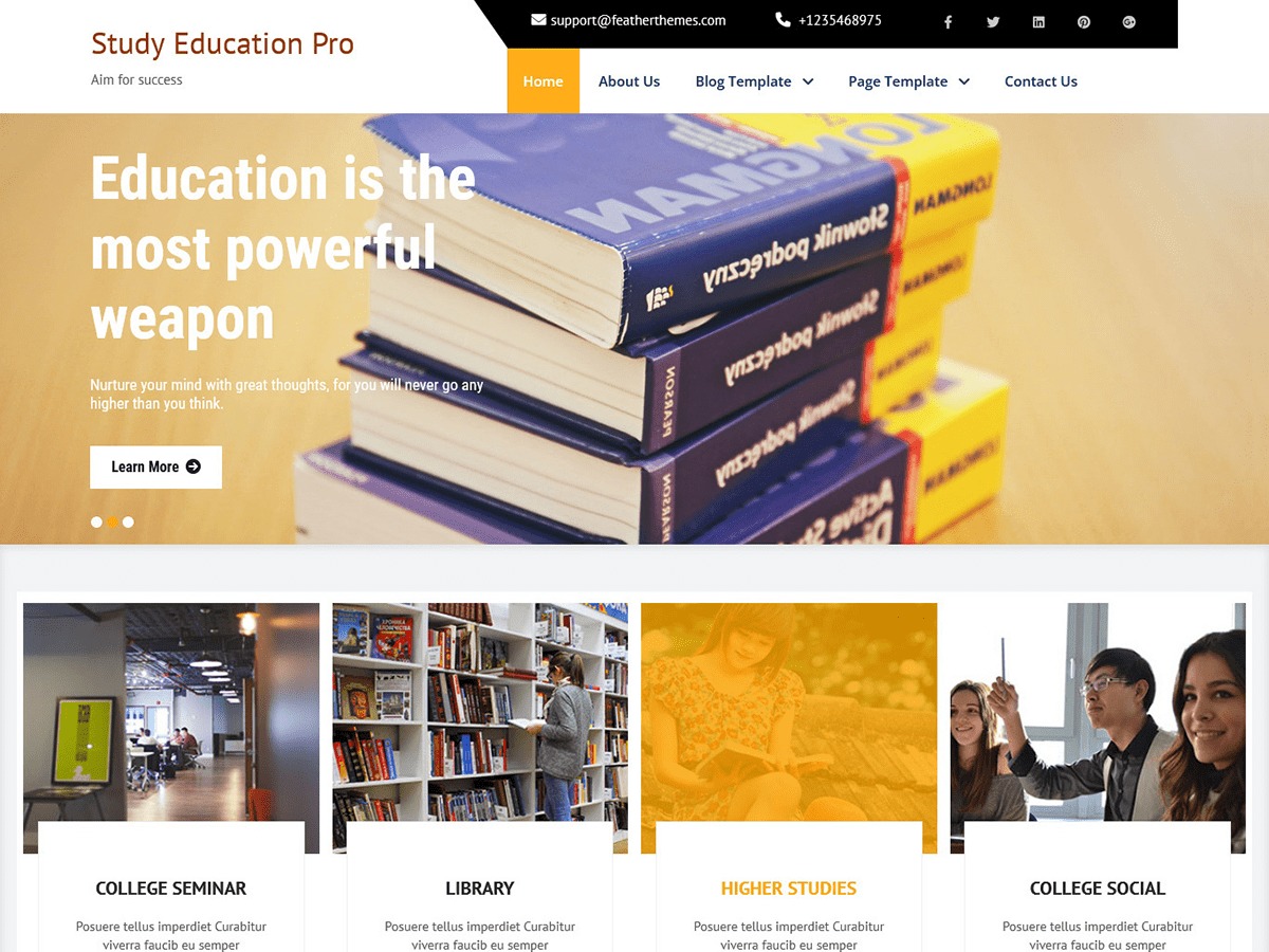 Study Education Lite WordPress ecommerce theme Study Education Lite WordPress ecommerce theme