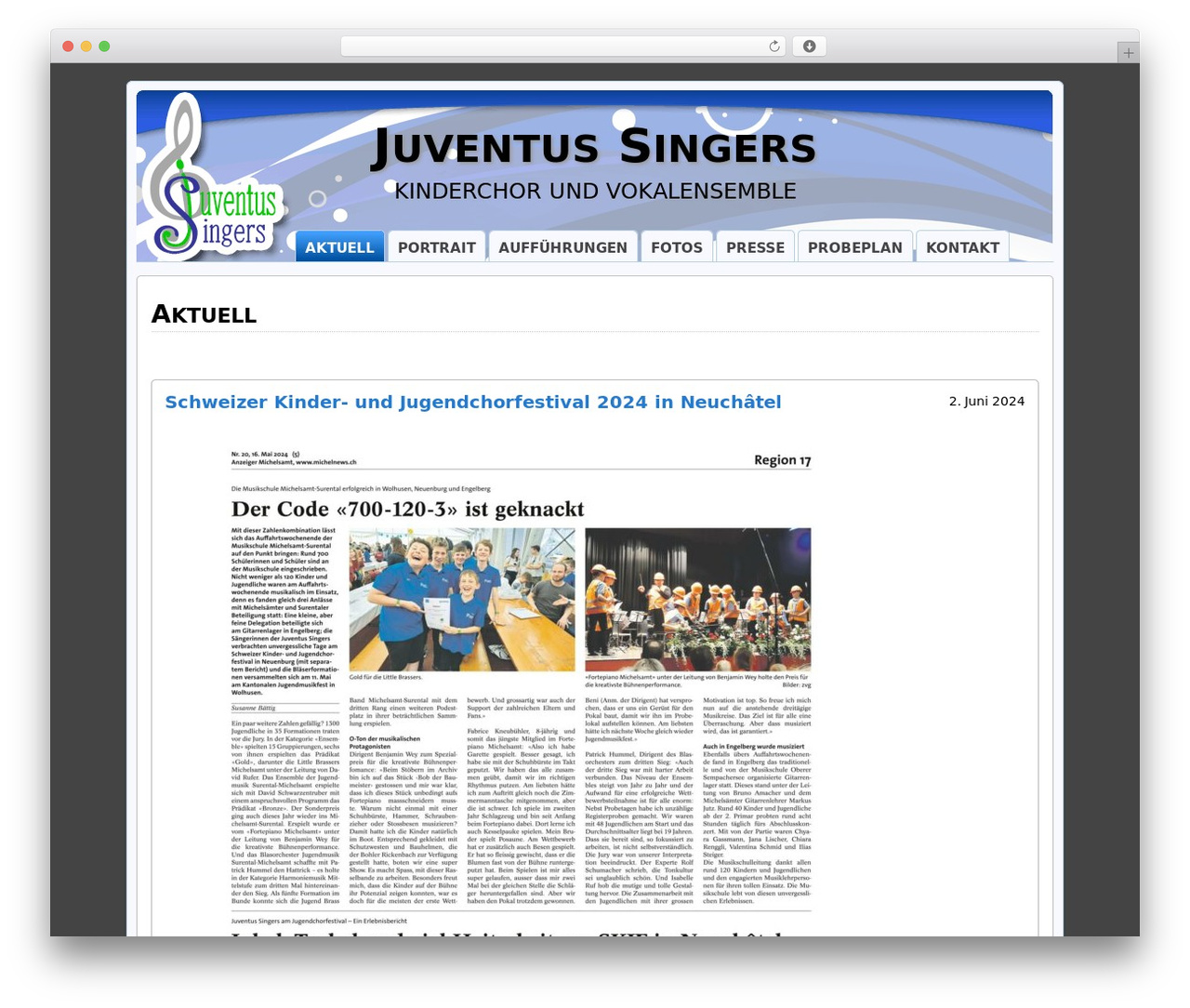 Theme WordPress Juventus Singers - juventussingers.ch Theme WordPress Juventus Singers - juventussingers.ch