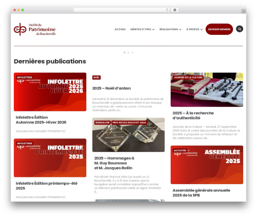 WordPress theme Carrino - patrimoineboucherville.com