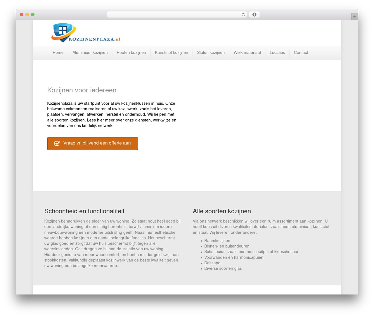 WordPress theme Beaver Builder Theme - kozijnenplaza.nl