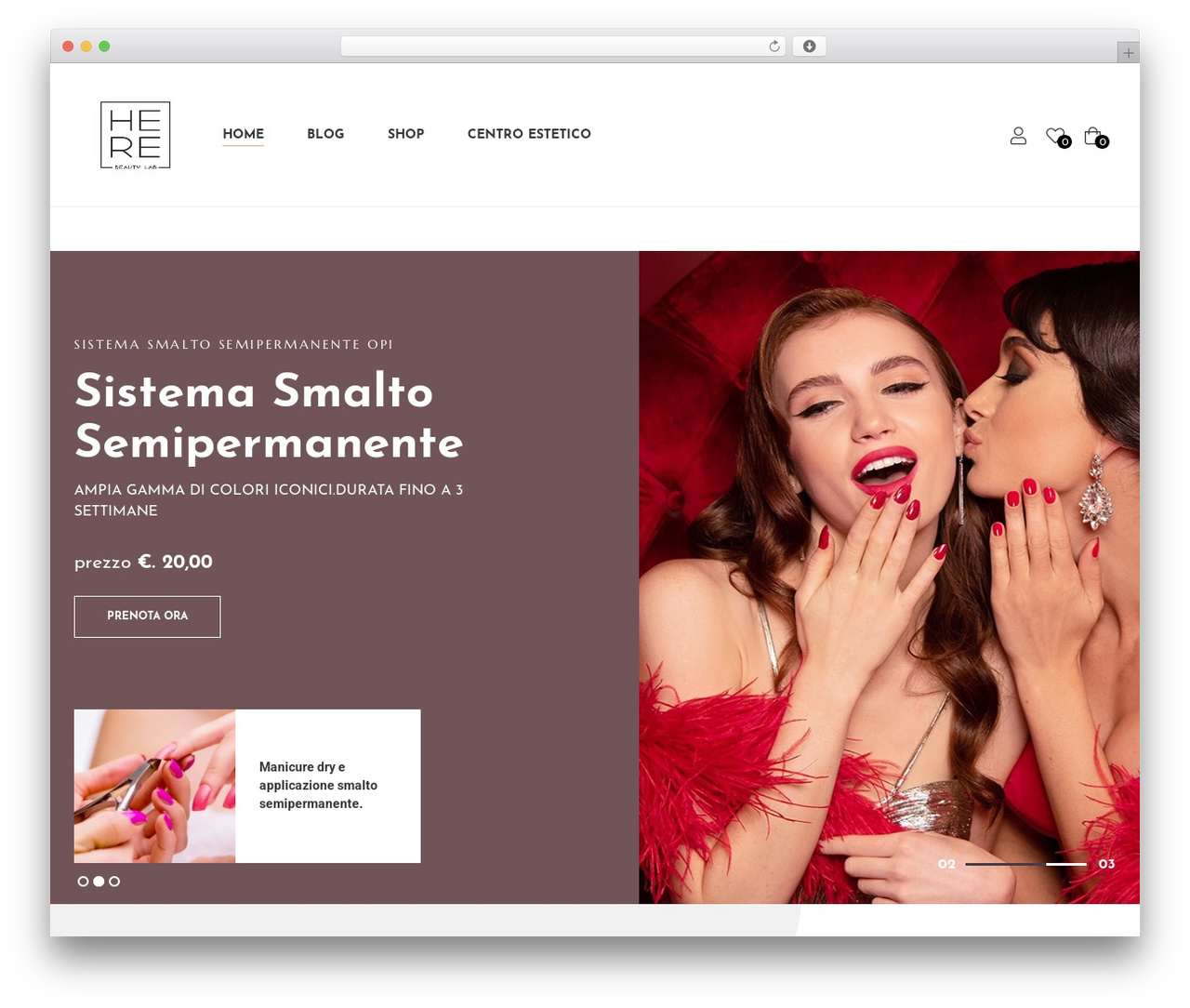 WordPress theme Bedove Child - herebeautylab.it