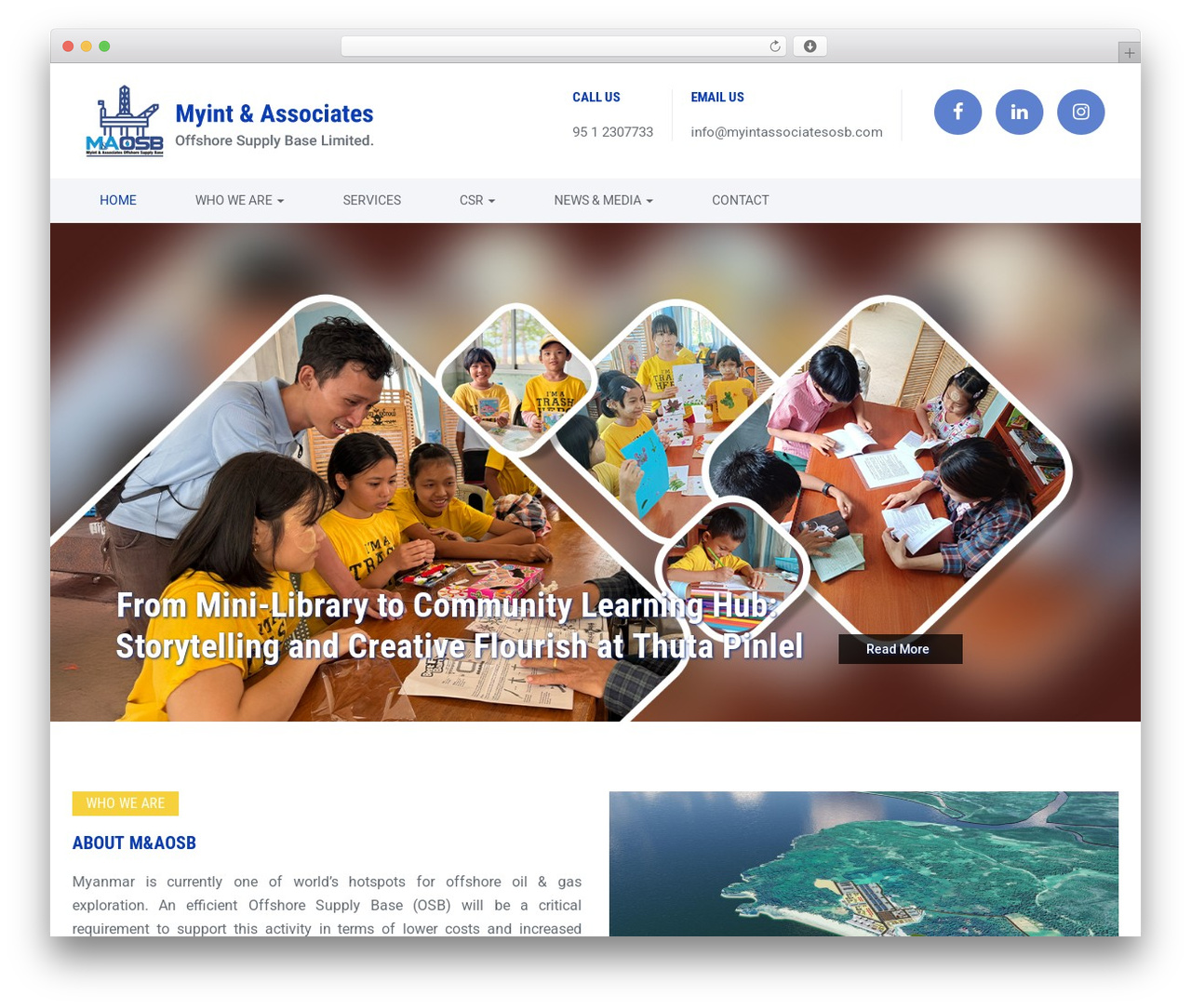 WordPress theme Offshore - myintassociatesosb.com
