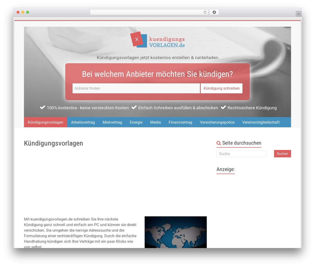 Accelerate Pro theme WordPress - kuendigungsvorlagen.de