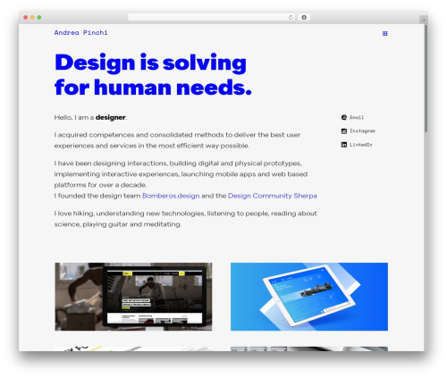 Ap WP theme - andreapinchi.it