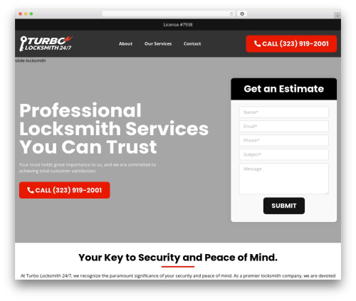Best WordPress theme Towing - turbolocksmith247.com