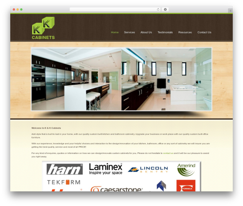 Chapter Two theme WordPress - kkcabinets.com.au