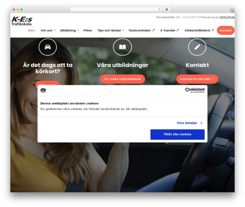 CMS cmsvrx system WP theme - ke-trafikskola.se