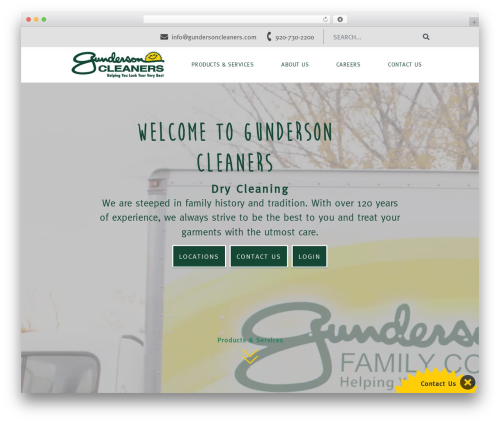 Custom WordPress Theme - Stellar Blue Technologies WordPress theme - gundersoncleaners.com
