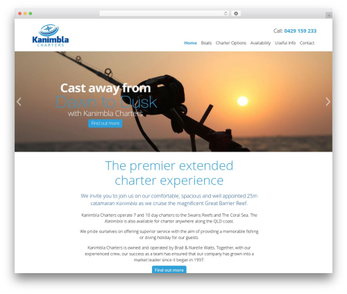 Kanimbla Charters Version 2 WordPress theme - kanimblacharters.net.au