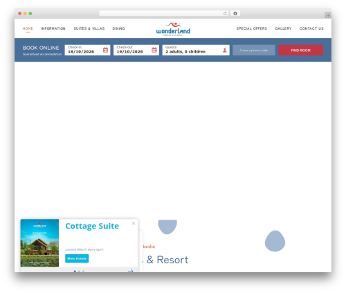 Kattechs top WordPress theme - www.wonderland-resort.com