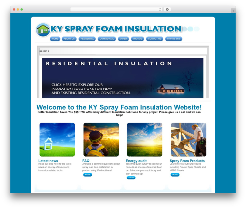 KY Spray Foam theme WordPress - kysprayfoaminsulation.com