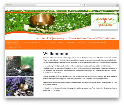 Nirvana free WordPress theme - klanginsel-in-spandau.de