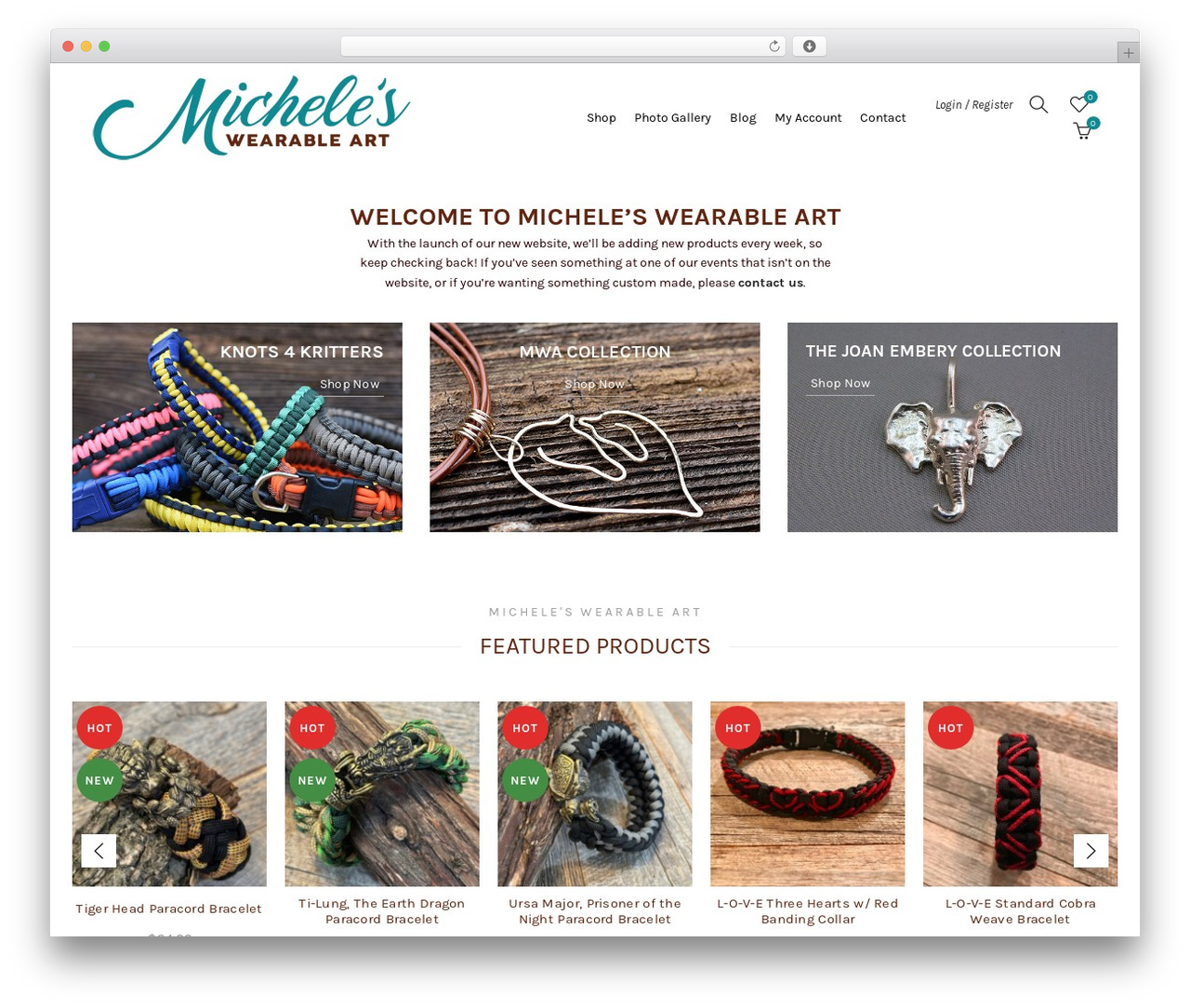 WordPress theme Basel - micheleswearableart.com