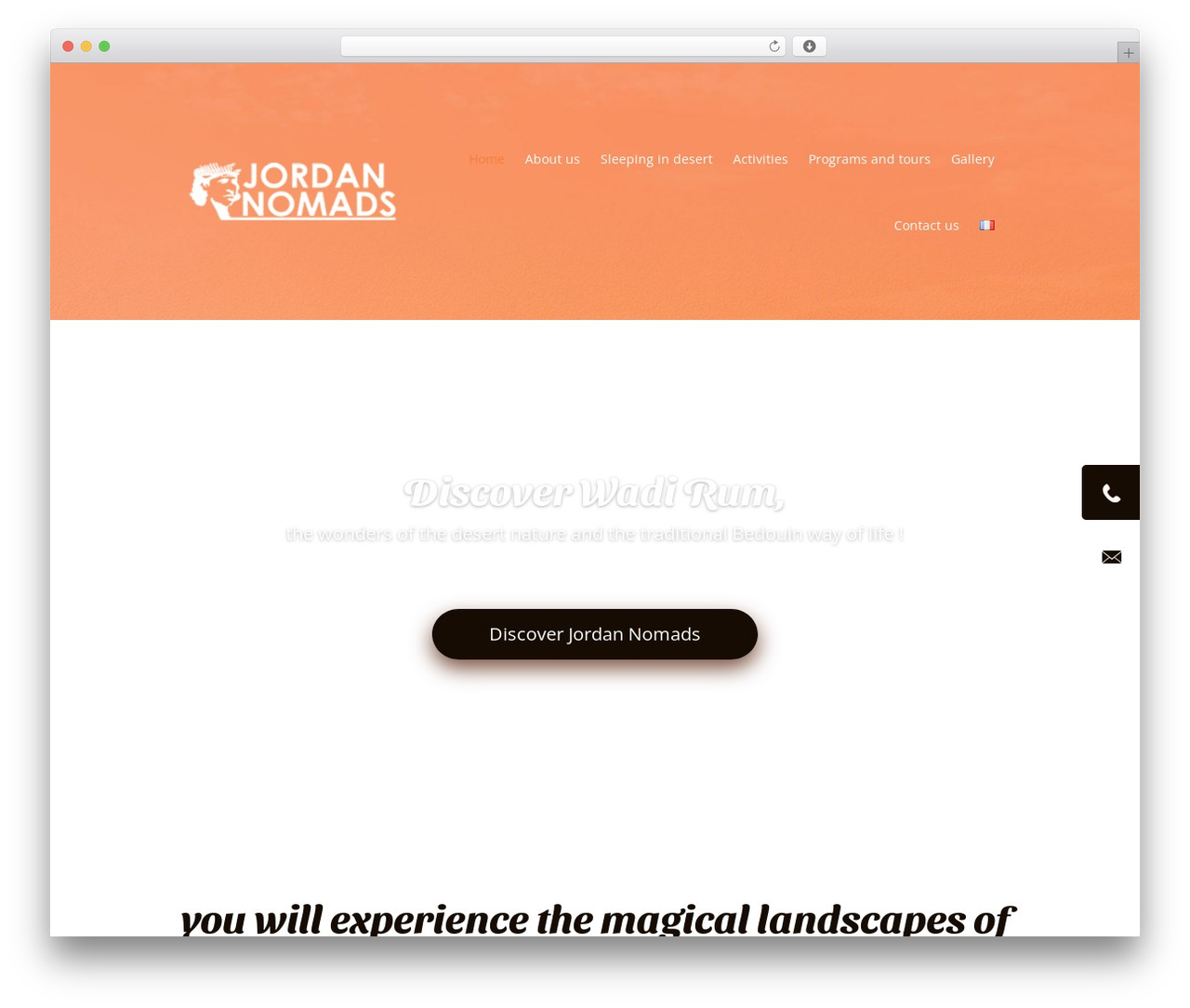 WordPress theme Divi - jordan-nomads.com