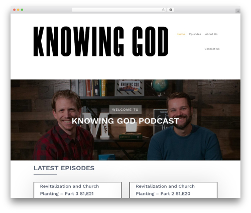 WordPress theme Divi - knowinggodpodcast.com