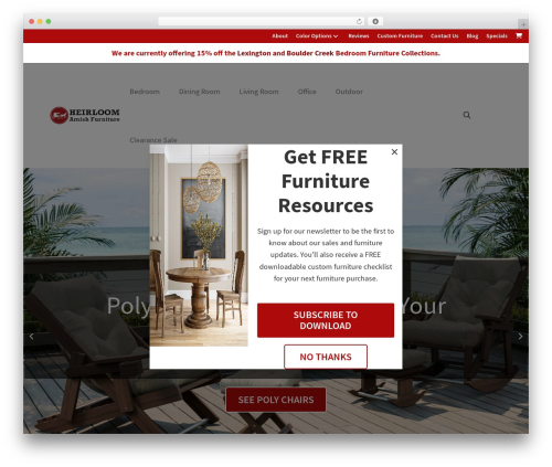 WordPress theme Genesis - heirloomamishfurniture.com