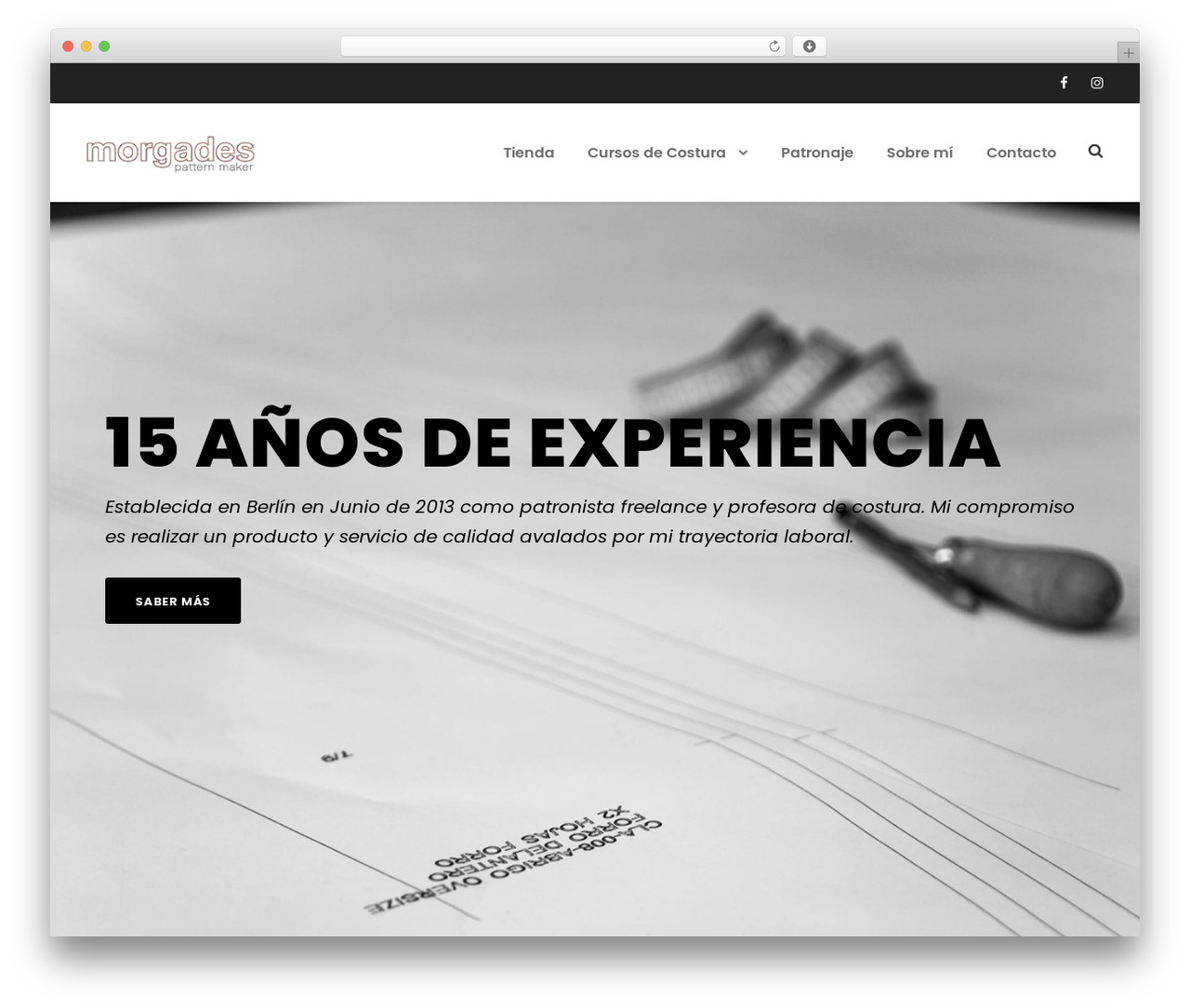 WordPress theme Uniq - morgades-pattern-maker.com