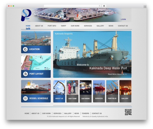 WP theme Creative Services Framework - kakinadaseaports.in