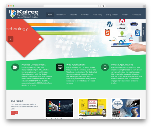 Flat Theme WordPress theme - kaireesystems.com