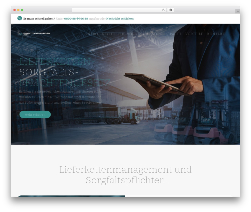Uncode theme WordPress - lieferkettenmanagement.one