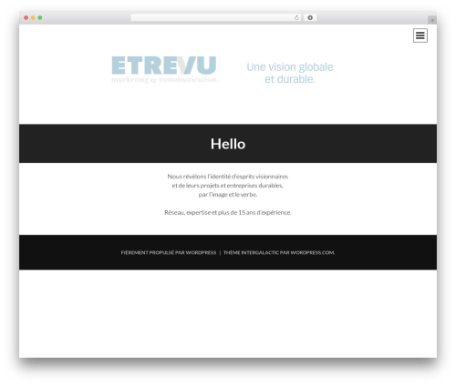 WordPress theme Intergalactic - etrevumarcom.ch