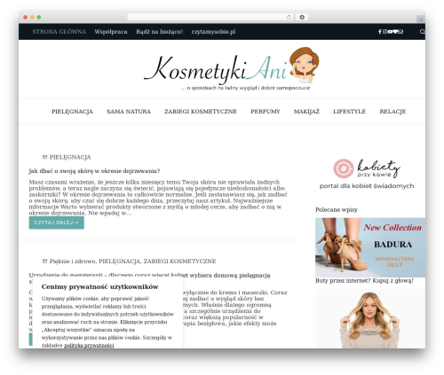 Blocksy top WordPress theme - kosmetykiani.pl