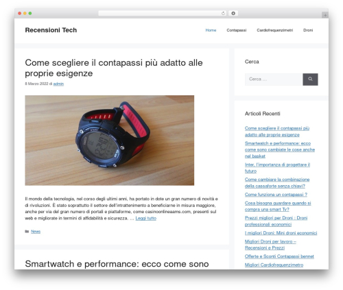 GeneratePress WordPress theme design - marcobruzzo.it