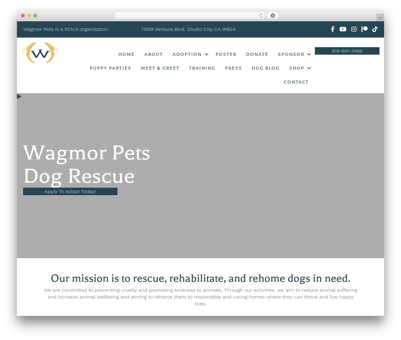 WordPress theme Beaver Builder Theme - wagmorpets.org