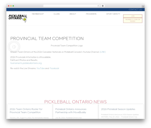 Tablentor WordPress plugin - pickleballontario.org