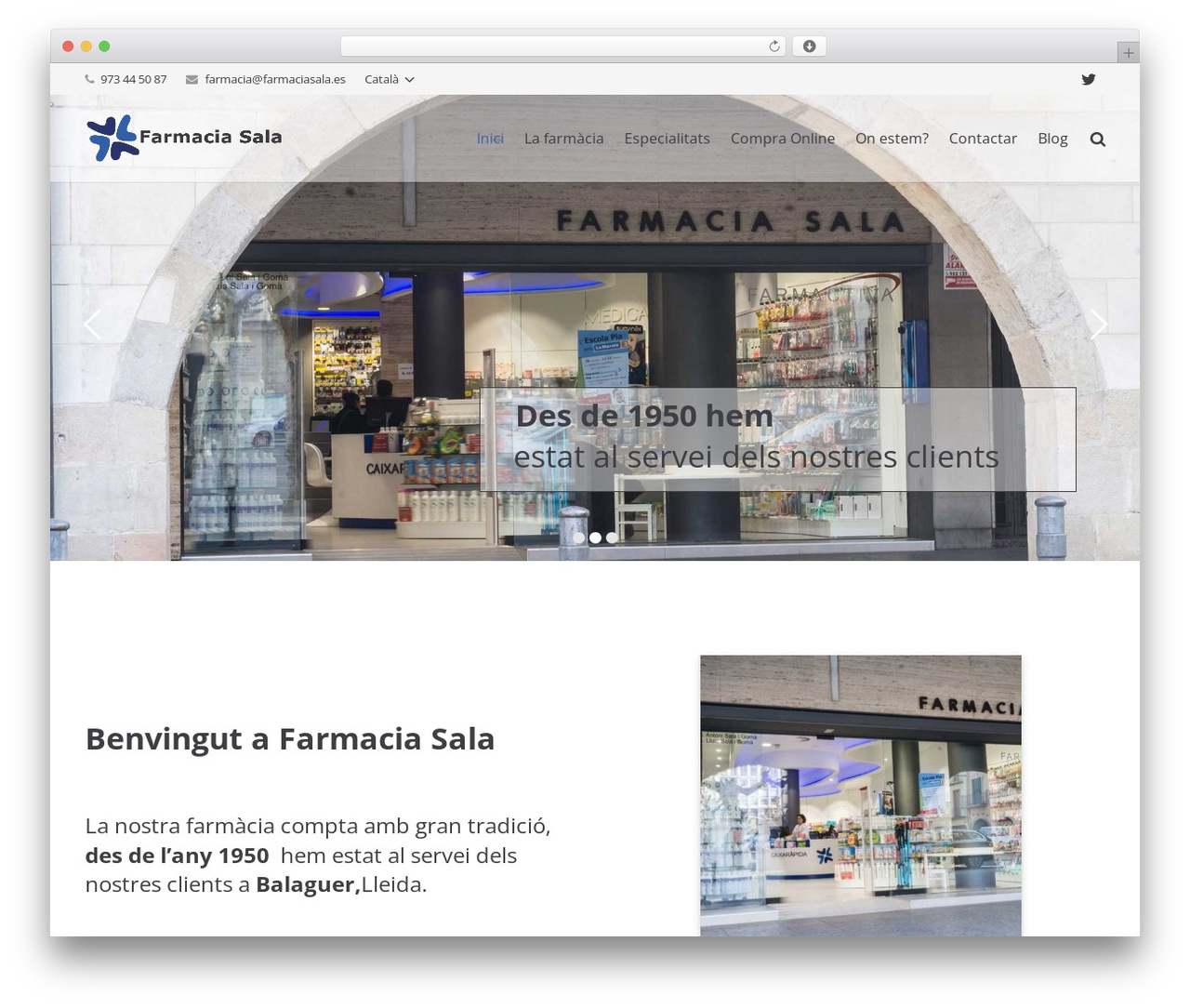 WordPress theme Impreza - farmaciasala.es