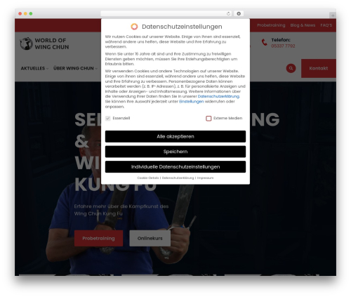 WordPress theme metalsheet - worldofwingchun.de