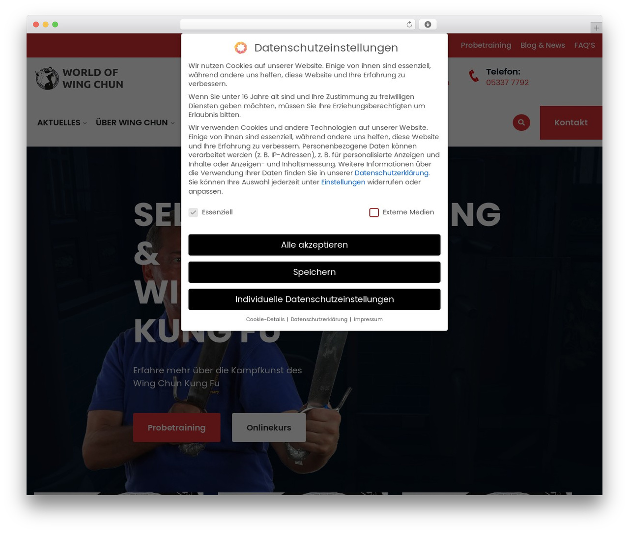 WordPress theme metalsheet - worldofwingchun.de