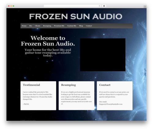 WordPress theme Responsive - frozensunaudio.com