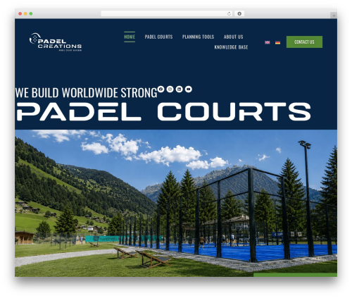 WordPress website theme Hello Elementor - padelcreations.com