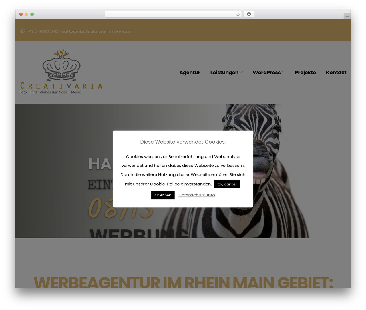 Adverting WordPress theme - creativaria.de