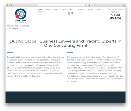 Cherry Framework WordPress website theme - www.duongbusinessconsulting.com
